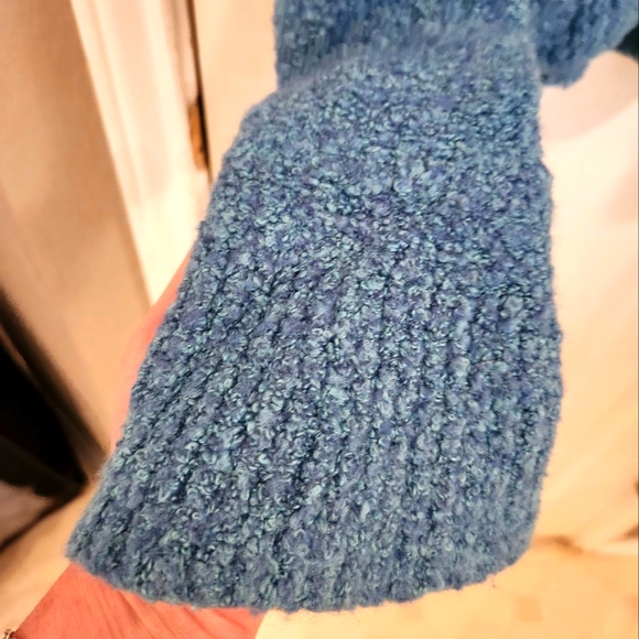 MODA - turqouise cardigan pepplum long sleeve sweater - Picture 4 of 4